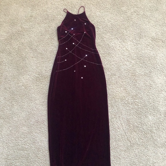 Velvet Mirror Appliqué Crossback Maxi Dress - Picture 7 of 9